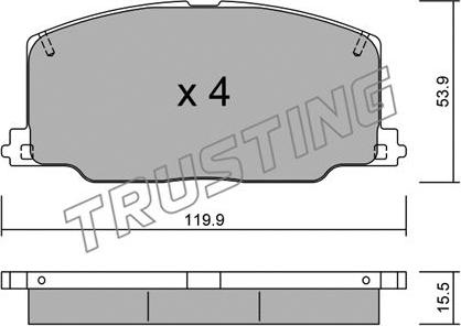 Trusting 069.0 - Brake Pad Set, disc brake xparts.lv