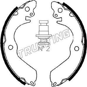 Trusting 064.168 - Комплект тормозных колодок, барабанные xparts.lv