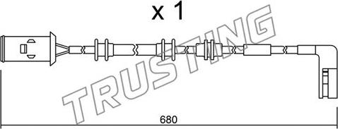 Trusting SU.093 - Indikators, Bremžu uzliku nodilums xparts.lv