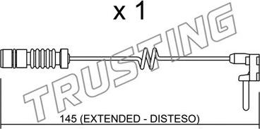 Trusting SU.161 - Сигнализатор, износ тормозных колодок xparts.lv