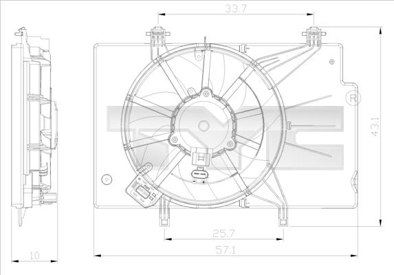 TYC 810-0043 - Ventilators, Motora dzesēšanas sistēma xparts.lv