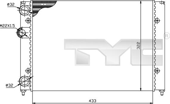 TYC 737-0039 - Radiators, Motora dzesēšanas sistēma xparts.lv