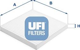 UFI 53.532.00 - Фильтр воздуха в салоне xparts.lv