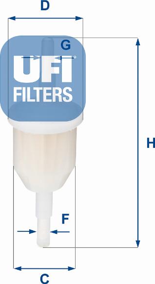 UFI 31.009.00 - Fuel filter xparts.lv