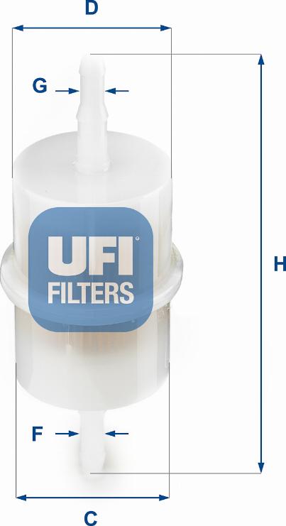 UFI 31.001.00 - Degvielas filtrs xparts.lv