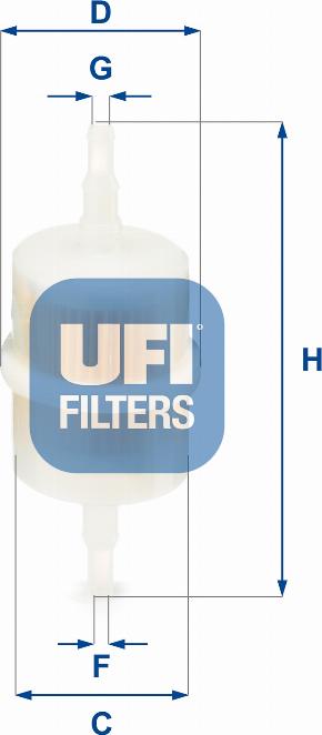 UFI 31.012.00 - Degvielas filtrs xparts.lv