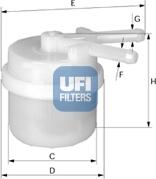 UFI 31.024.00 - Fuel filter xparts.lv