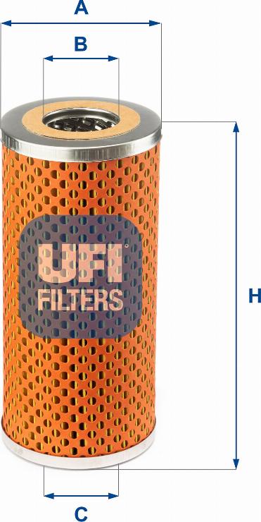 UFI 25.407.01 - Eļļas filtrs xparts.lv