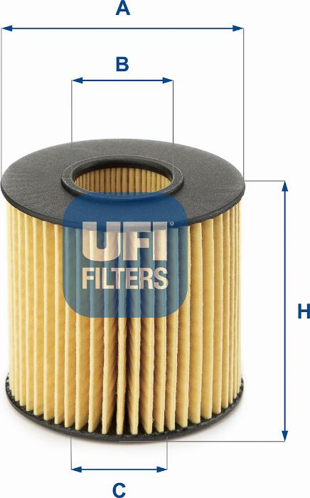 UFI 25.196.00 - Eļļas filtrs xparts.lv