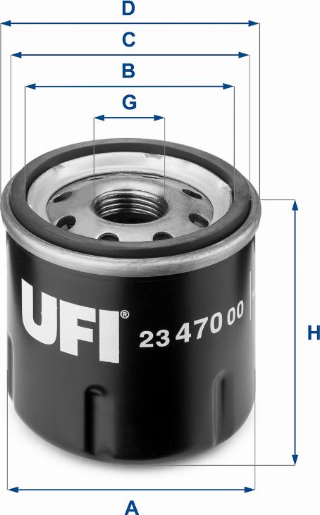 UFI 23.470.00 - Oil Filter xparts.lv
