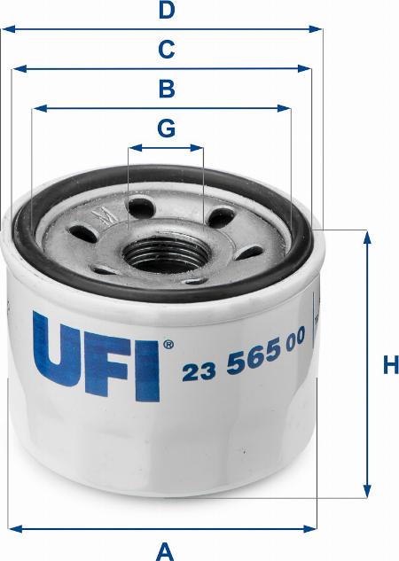 UFI 23.565.00 - Oil Filter xparts.lv