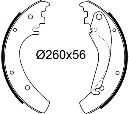 Valeo 564282 - Комплект тормозных колодок, барабанные xparts.lv