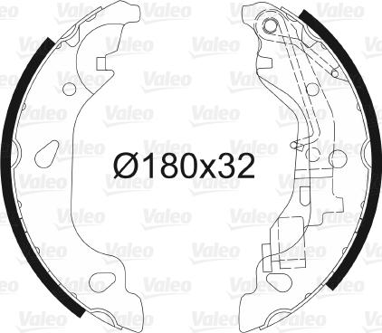 Valeo 562770 - Комплект тормозных колодок, барабанные xparts.lv