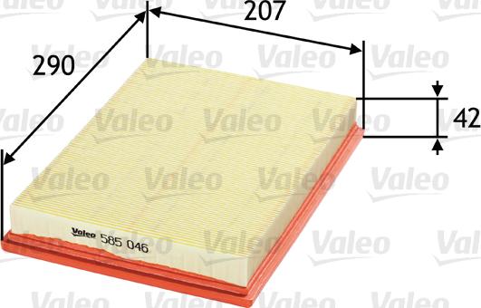 Valeo 585046 - Air Filter xparts.lv