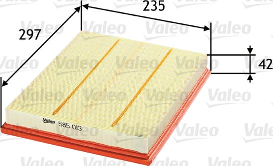 Valeo 585013 - Oro filtras xparts.lv