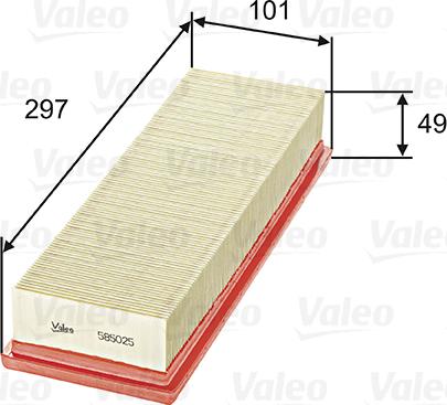 Valeo 585025 - Oro filtras xparts.lv