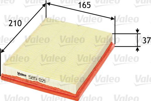 Valeo 585021 - Gaisa filtrs xparts.lv