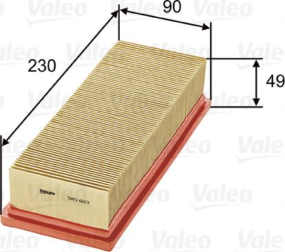 Valeo 585023 - Air Filter xparts.lv