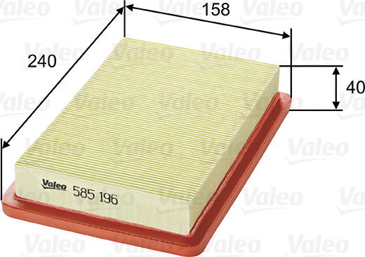 Valeo 585196 - Air Filter xparts.lv