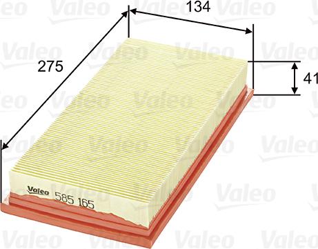 Valeo 585165 - Air Filter xparts.lv