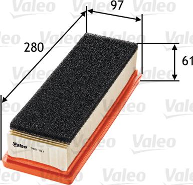 Valeo 585181 - Воздушный фильтр xparts.lv
