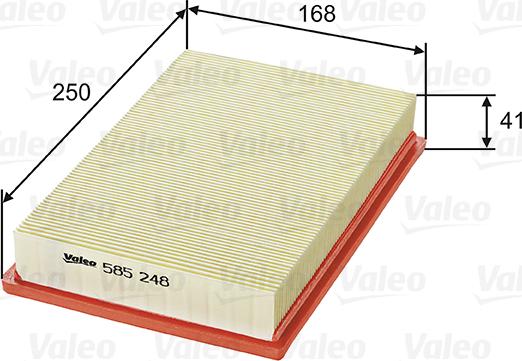 Valeo 585248 - Воздушный фильтр xparts.lv