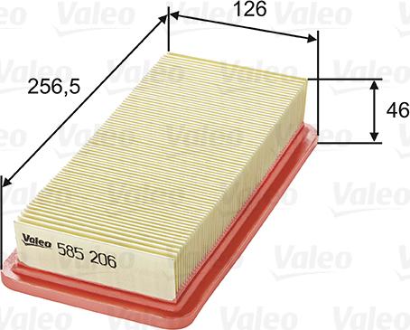 Valeo 585206 - Gaisa filtrs xparts.lv