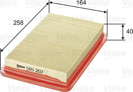 Valeo 585202 - Oro filtras xparts.lv