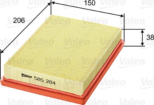 Valeo 585284 - Air Filter xparts.lv
