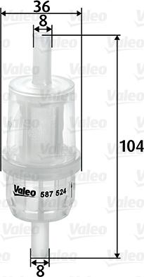 Valeo 587524 - Fuel filter xparts.lv