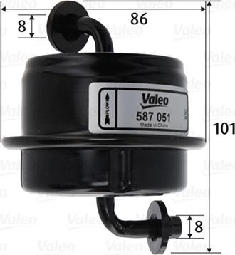 Valeo 587051 - Топливный фильтр xparts.lv