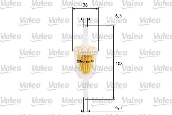 Valeo 587000 - Топливный фильтр xparts.lv