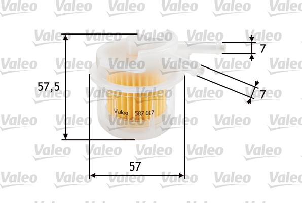 Valeo 587017 - Degvielas filtrs xparts.lv