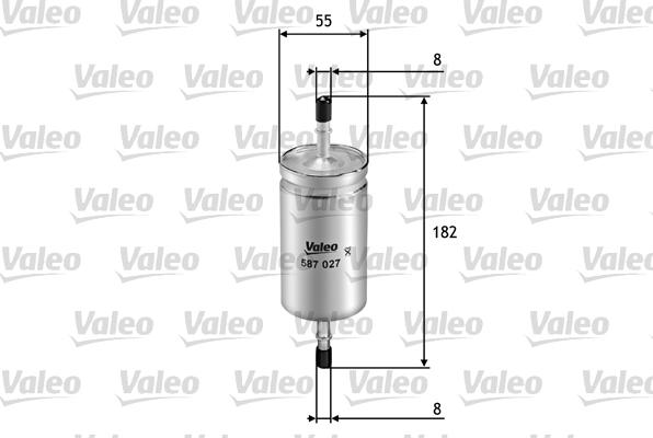 Valeo 587027 - Топливный фильтр xparts.lv