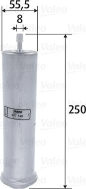 Valeo 587749 - Топливный фильтр xparts.lv