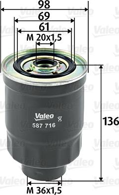 Valeo 587716 - Oil Filter xparts.lv