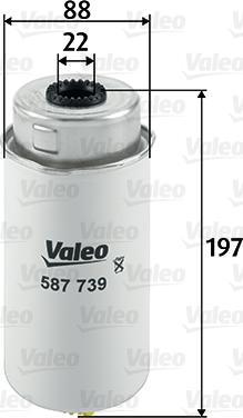 Valeo 587739 - Degvielas filtrs xparts.lv