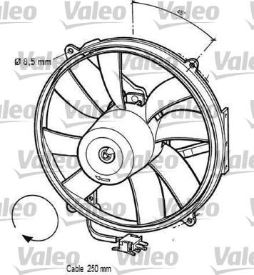 Valeo 696062 - Вентилятор, охлаждение двигателя xparts.lv