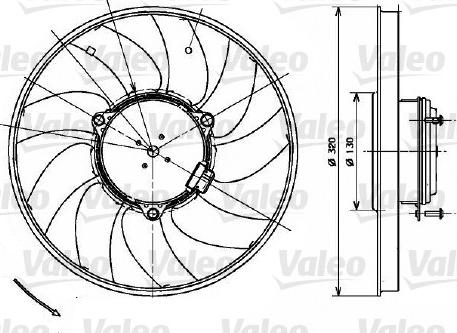 Valeo 696083 - Fan, radiator xparts.lv