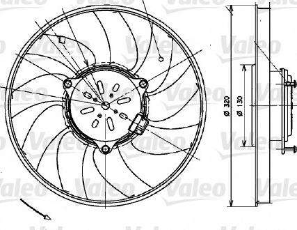 Valeo 696082 - Fan, radiator xparts.lv