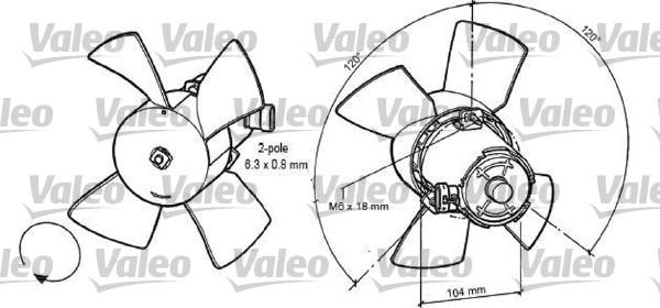 Valeo 696035 - Вентилятор, охлаждение двигателя xparts.lv