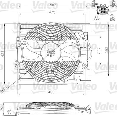 Valeo 696120 - Fan, radiator xparts.lv