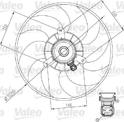 Valeo 698444 - Fan, radiator xparts.lv