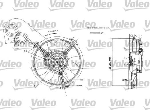 Valeo 698422 - Ventilators, Motora dzesēšanas sistēma xparts.lv