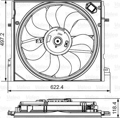 Valeo 698582 - Ventilators, Motora dzesēšanas sistēma xparts.lv
