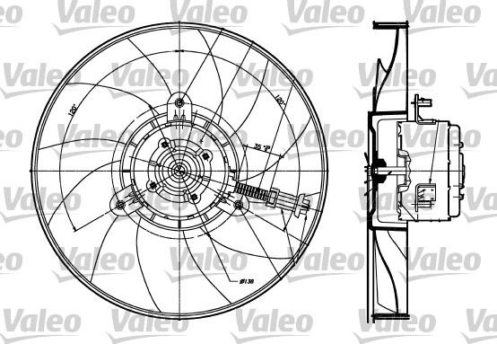 Valeo 698357 - Ventilators, Motora dzesēšanas sistēma xparts.lv