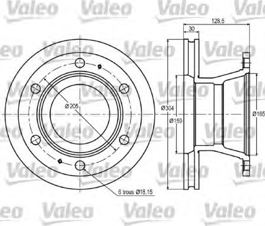 Valeo 187 003 - Bremžu diski xparts.lv