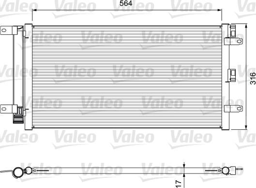 Valeo 814401 - Condenser, air conditioning xparts.lv