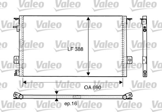 Valeo 816945 - Condenser, air conditioning xparts.lv