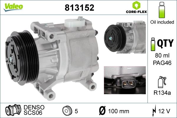 Valeo 813152 - Compressor, air conditioning xparts.lv